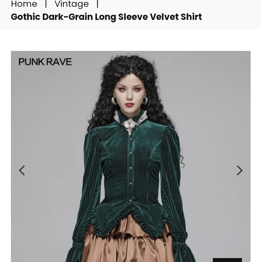 Emerald Victorian Style Blouse